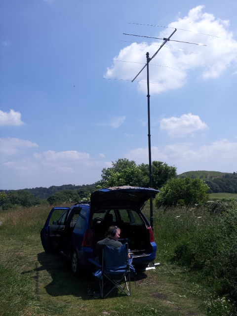 4M5N50U 70MHz 5ele PowAbeam in use with M0PCB during VHF NFD 2013