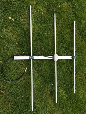 3 element Yagi for Meteor Scatter reception of the BRAMS beacon on 143.05MHz